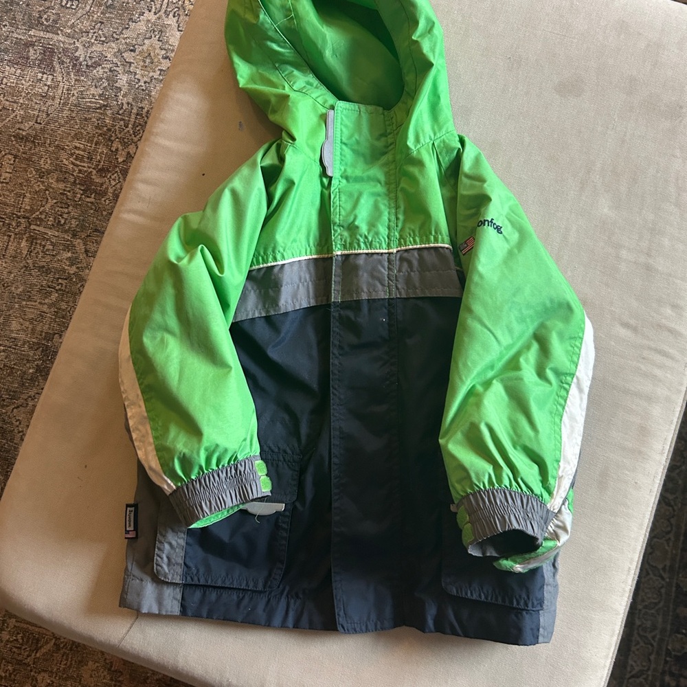 London Fog Green and Gray Kids Jacket